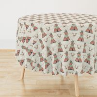 Teepees in Ikat Chevron