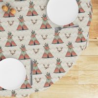 Teepees in Ikat Chevron