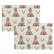 Teepees in Ikat Chevron