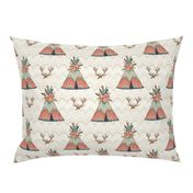 Teepees in Ikat Chevron