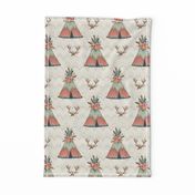 Teepees in Ikat Chevron