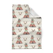 Teepees in Ikat Chevron