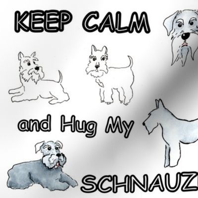 KEEP CALM hug my schnauzer 