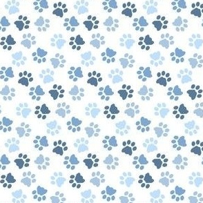 Cat Paw Blue Small Print