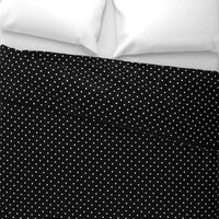 White Square Polka Dots on Black