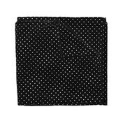 White Square Polka Dots on Black