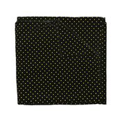 Yellow Square Polka Dots on Black