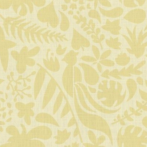 Paradise bird in jungle cream coordinated