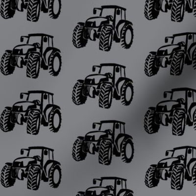 Tractors grey/black small scale