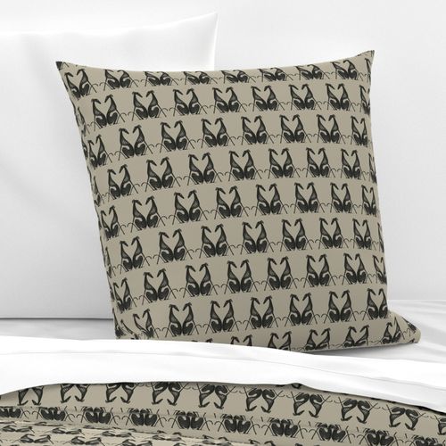 pinted greyhounds on linen