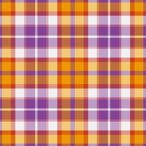 Yellow violet plaid