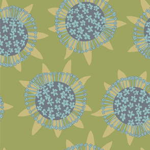Sea flowers - green