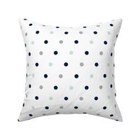 Large Polka Dots // Navy/Mint/Grey