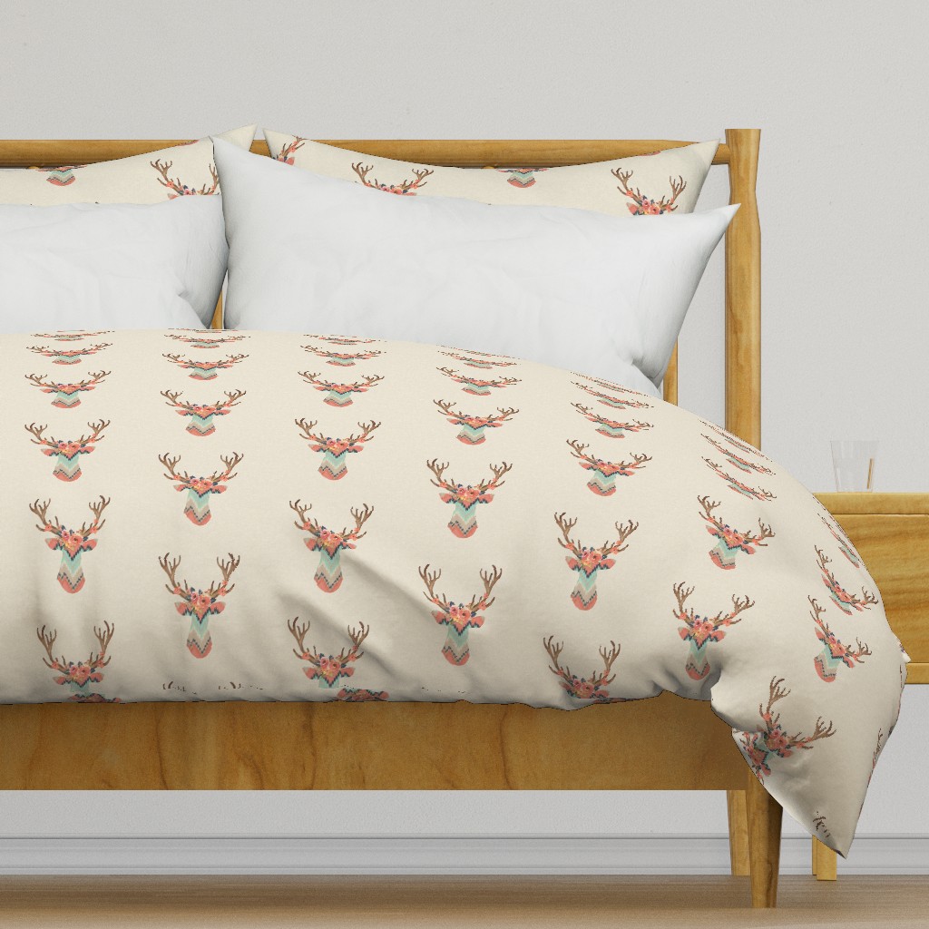 Fancy Deer in Ikat Chevron  // Baby Girl