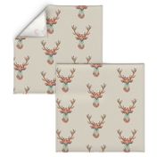 Fancy Deer in Ikat Chevron  // Baby Girl