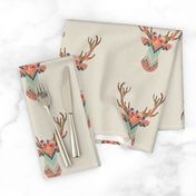 Fancy Deer in Ikat Chevron  // Baby Girl