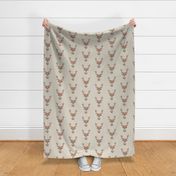 Fancy Deer in Ikat Chevron  // Baby Girl