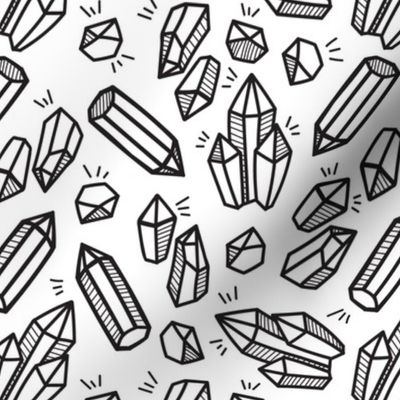 Black line crystals