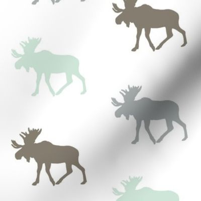 Multi Moose // grey,mint, brown