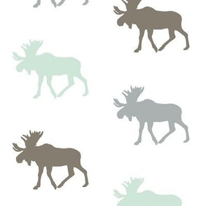 Multi Moose // grey,mint, brown