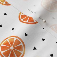 Watercolor Oranges // triangles