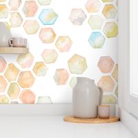 Watercolor honeycomb