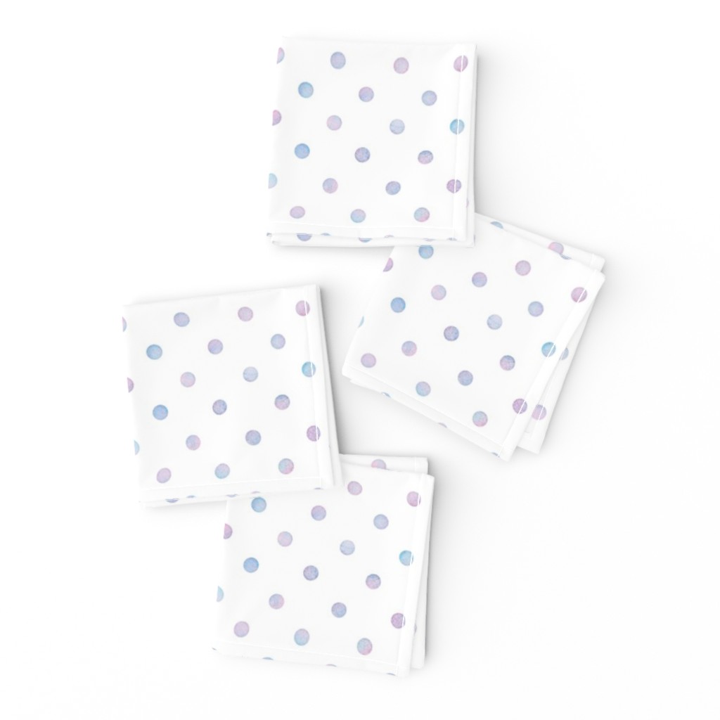 Polka Dot Pattern in Cotton Candy Watercolor