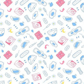 sanitary napkin pattern white