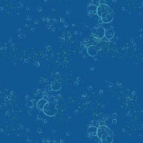 Blue Green Bubbles