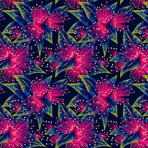 Rata Floral - Pink / Navy