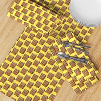 Cat Scratch Mats on Sunny Yellow - Small Scale