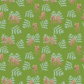 Fawns on Green