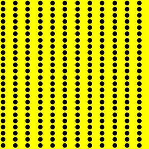 Small Black Dot Stripes on Yellow