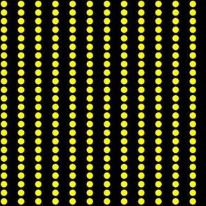 Small Yellow Dot Stripes on Black