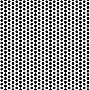 Small Black Polka Dots on White