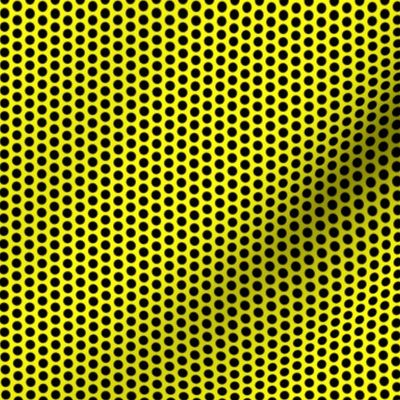 Small Black Polka Dots on Yellow