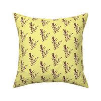 Callistemon Leaves - Vintage Yellow and Brown (Medium Size)