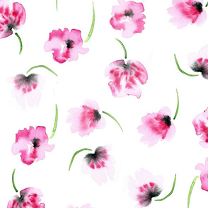 {Pink Poppies Floral}