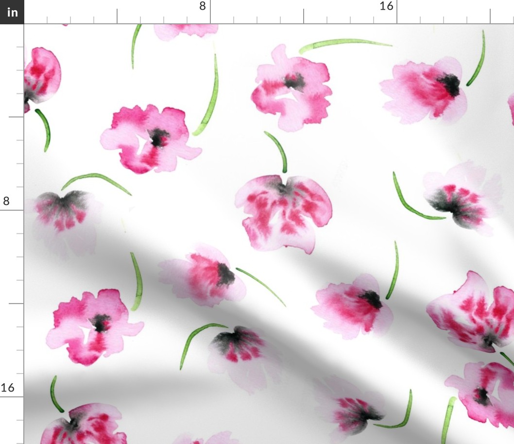 {Pink Poppies Floral}