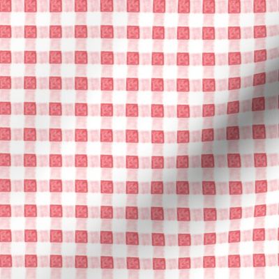 watercolor gingham in pinks and reds