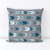 Arrow Feathers- Rotated - Winslow - blue teal gray