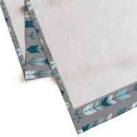 Arrow Feathers- Rotated - Winslow - blue teal gray