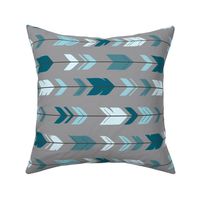 Arrow Feathers- Rotated - Winslow - blue teal gray