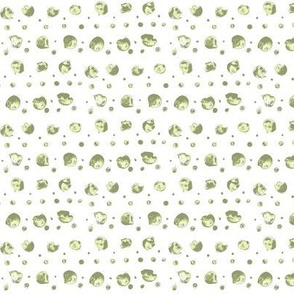 watercolor dots in greens