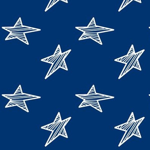 White Stars on Navy