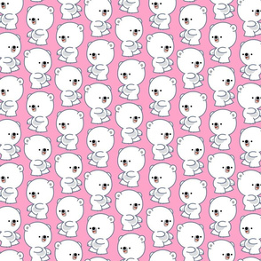 Mischievous Little Polar Bears Pink by Cheerful Madness!!