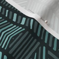 Boho abstract tribal print - teal, baby blue