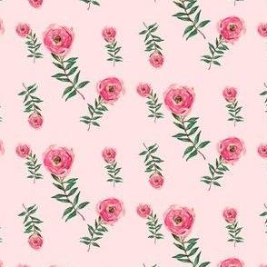 Red Roses Garden Pink Pastel