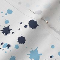 Navy blue splatter confetti dots carolina blue spots