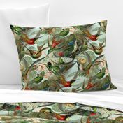 Vintage Hummingbird Pattern (Large)